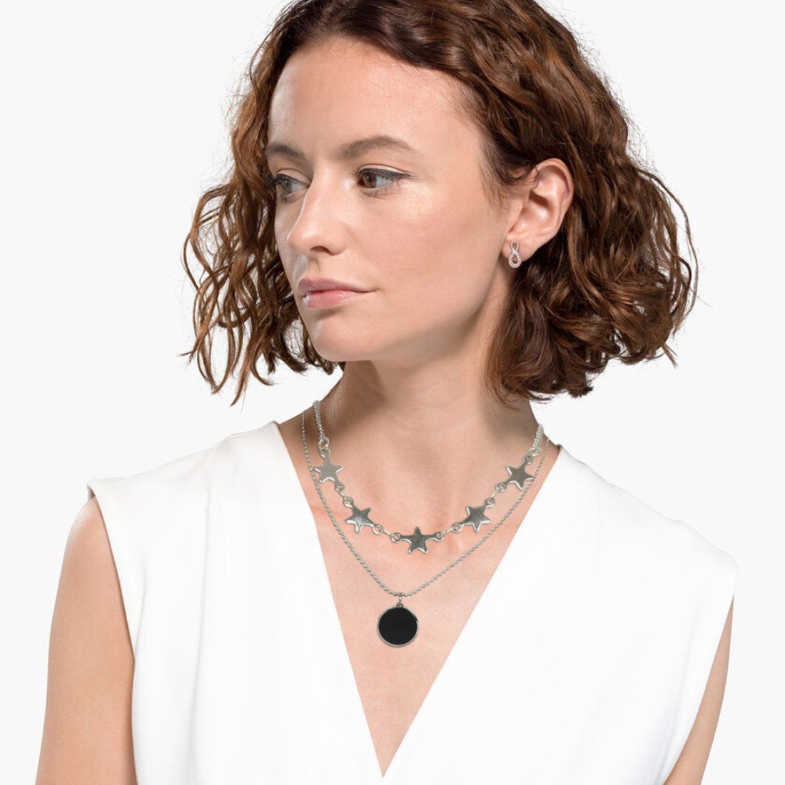 AFRA JEW Karo Necklace | Silver Stainless Steel | Geometric Charm Pendant | AFJ30001N - Image 2