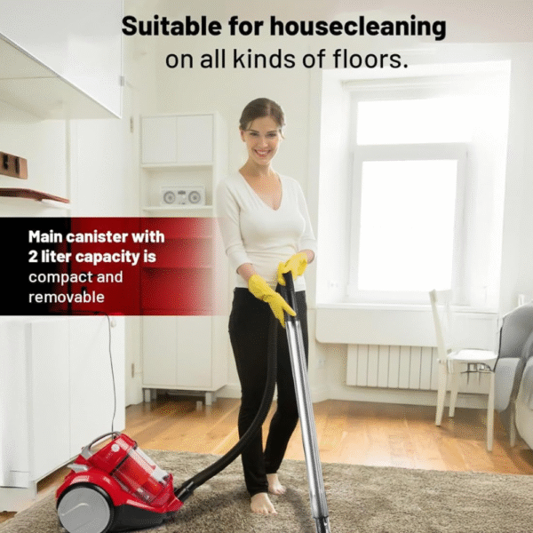 AFRA Wet & Dry Vacuum Cleaner 20L – 2800W Power, 360° Swivel, AF-2820VCBL - Image 2