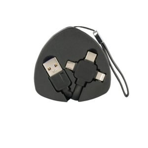 AFRA Retractable USB Charging Cable AF-0012MTPE – 1.5A, 3-in-1, Micro USB, Type-C & iPhone, 1.2m