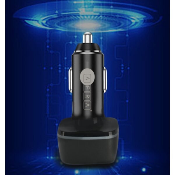 AFRA Compact Car Charger AF-0095USBC – 32W, 3A, 3 Ports (2x USB-A, 1x USB-C), Fast Charging - Image 3