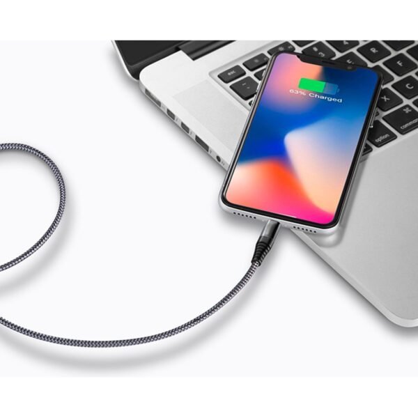 AFRA USB Charging Cable AF-0003LIGC – 2.4A, Nylon-Braided, USB A to iPhone Lightning, Durable - Image 7