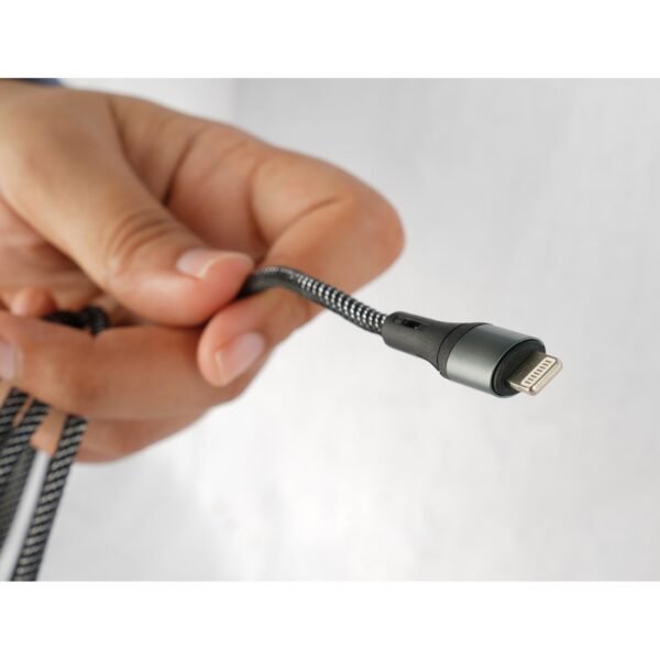 AFRA USB Charging Cable AF-0003LIGC – 2.4A, Nylon-Braided, USB A to iPhone Lightning, Durable - Image 3