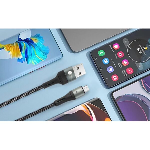 AFRA USB Charging Cable AF-0003MUSB – 2.4A, Nylon-Braided, Micro USB, Tangle-Free & LED Indicator - Image 5